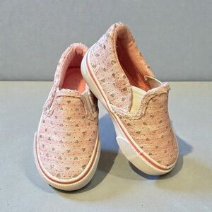 Charming Pink Kids Slip-On Sneakers